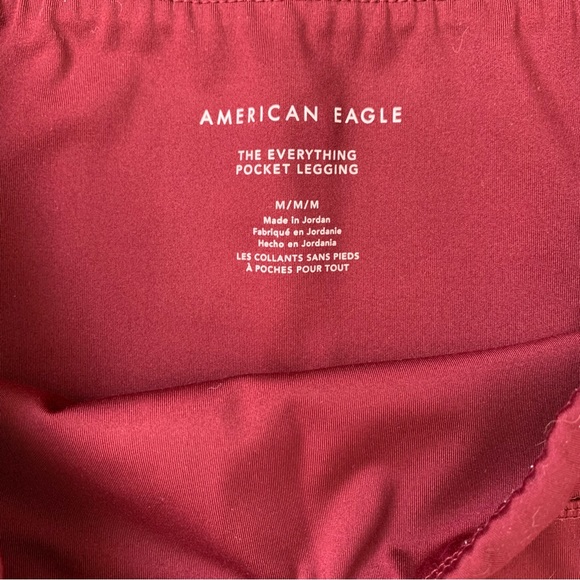 AE Burgundy High Waisted Pocket Leggings - Picture 4 of 4